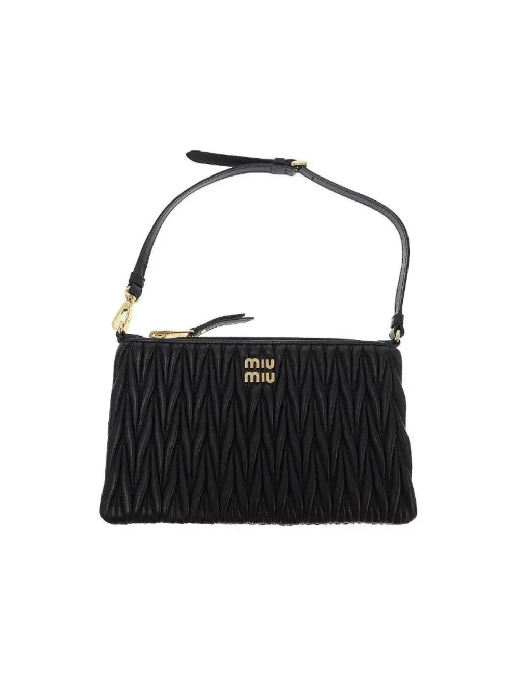 Miu Miu Matelasse Mini Handbag Pouch Black